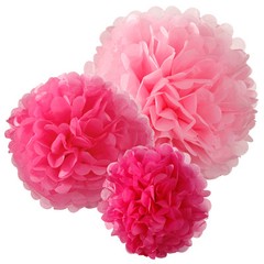 13X Tissue Paper Pom Pom + Lanterns Flower Birthday Wedding Party DIY Home Decor