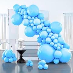 Light Blue Balloons 127 pcs Different Sizes of 36 18 12 10 5 127PCS Blue-y4