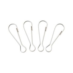 10 Pcs Stainless Steel Flag Pole Clips Keychains Curtains Clip Fixed Buckle