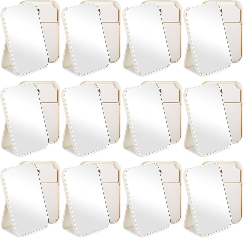 12 Pcs Spa Party Mirrors Spa Party Supplies Sleepover Accessory Favors Foldable
