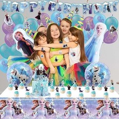 Frozen Party Decorations Set 102pcs Kids Birthday Cardboard Balloons Cake Top…