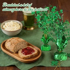 6 Pcs Glitter Shamrock St. Patrick’s Day Centerpieces-Shamrock Decorations Bu…