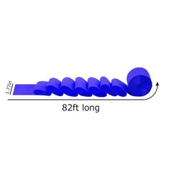 6 Rolls Navy Blue Yellow Crepe Paper Streamers 82 Feet Per Volume