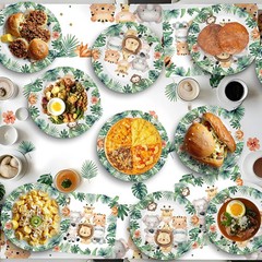 40 Pcs Jungle Animals Party Decorations – Safari Animal Plates and Napkins, Wild