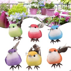 Artificial Peacock Bird Feathered Fake Realistic Garden Home Decor Hand Craft 6x