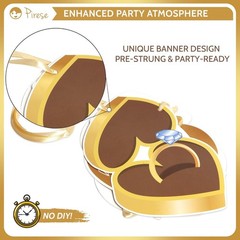 Engagement Party Decorations – Gold Engagement Congratulations Decor, HAPPY ENGA