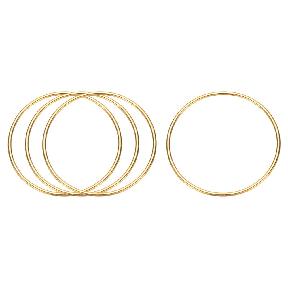 4Pcs Metal Hoops for Crafts 3.1 Inch Dream Catcher Rings Gold