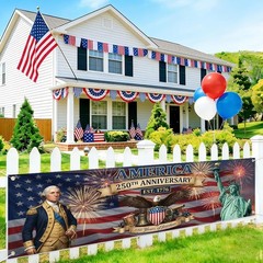 250th Anniversary Banner 120×20 Inches, 1776-2026 USA Semiquincentennial Deco…