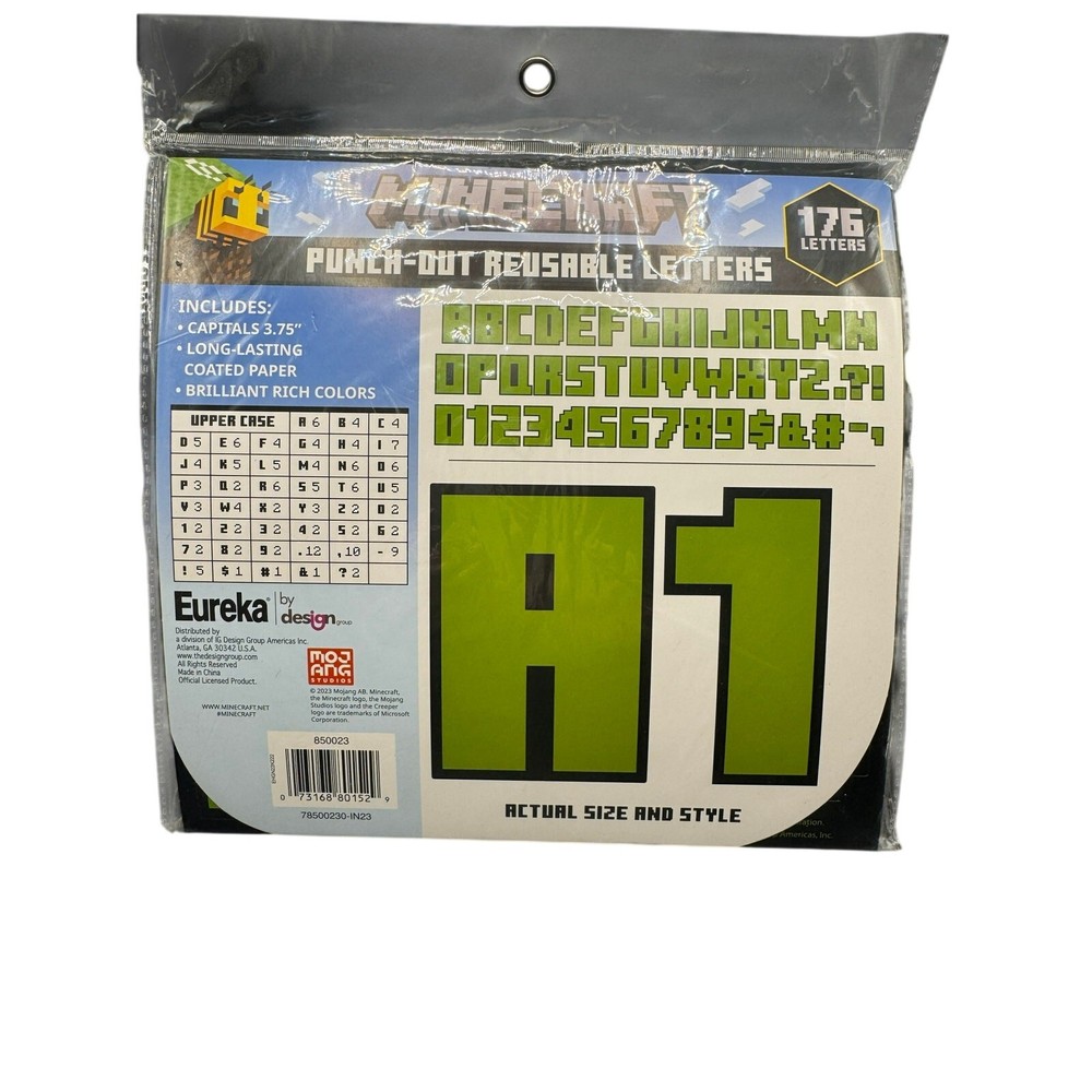 Minecraft Reusable Letters Bulletin Board Poster Birthday Party Game Decor 3.75″
