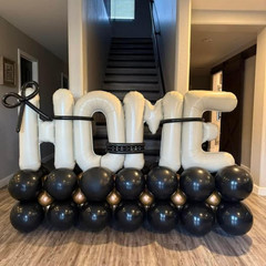 Beige HOME Balloons 40 Inch,Large HOME Letter Banner Cream White for Sweet House