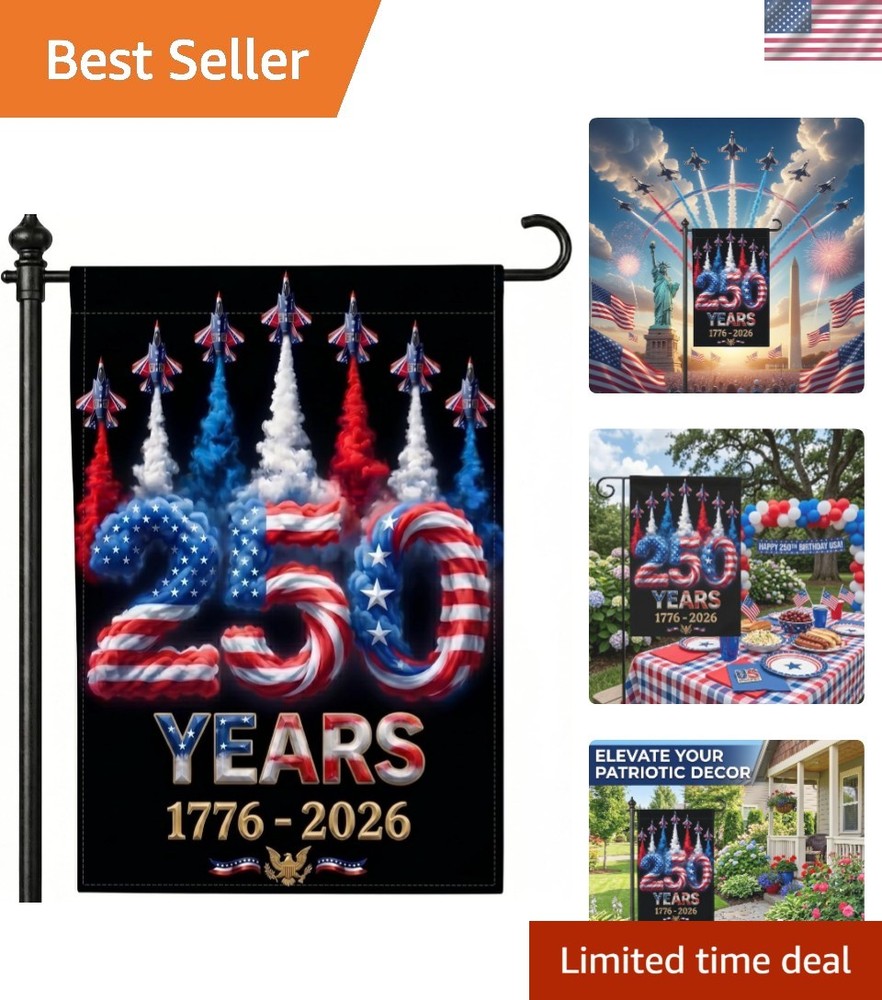 250th Anniversary American Garden Flag – Patriotic Decor for Independence Day