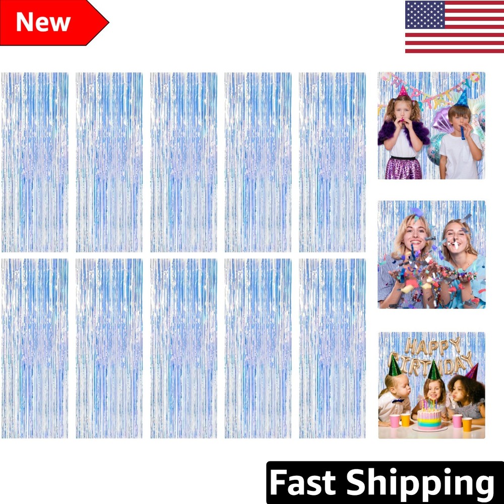 Shimmering 10 Pack Foil Fringe Backdrop – Perfect for Weddings & Celebrations