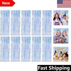 Shimmering 10 Pack Foil Fringe Backdrop – Perfect for Weddings & Celebrations