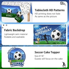 Soccer Party Decorations 116Ppcs 16Ft Blue Balloons Arch Kit Backdrop Cake To…