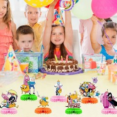 Adventure Time Honeycomb Centerpieces Table Toppers Decor for Birthday Party