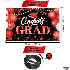 , Xtralarge Congrats Grad Banner – 72X44 Inch, Congratulations Banner | Grad Cla