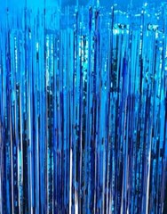 3.2 ft x 9.8 ft Metallic Tinsel Foil Fringe Curtains for Party Photo Backdrop