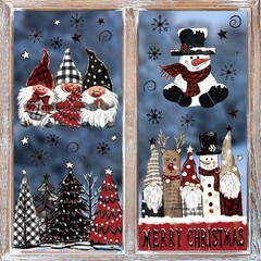 Horaldaily 50 PCS Christmas Window Cling Sticker, Red Xmas 11.5 x 8.3,