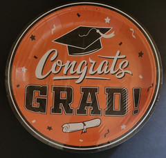 FREE 25 Orange Congrats GRAD Congratulations Graduation 2026 Dinner Plates New