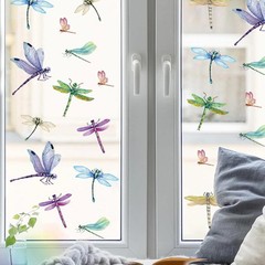 32 Pieces Dragonfly Window Clings Anti-Collision As the Pictures Shown