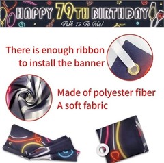 Large 9.8 x 1.6 ft 79th Birthday Banner Party Supplies 79th Birthday Photo Prop