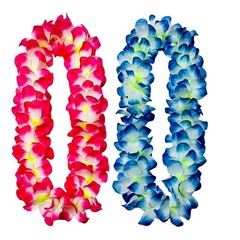 5PCS Vibrant Hawaiian Flower Leis for Luau Parties – Tropical Party Decoratio…