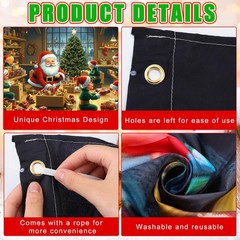 7 X 16 Ft Christmas Garage Door Cover Banner Christmas Garage Door Decorations