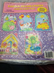 Vintage Easter Decoration Variety Value Pack Cutouts Dicut Paper Retro School