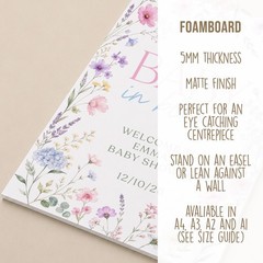 Personalised Baby Shower Sign | Custom Baby Shower Board, Baby Shower Welcome