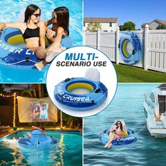 2-Pack River Tubes for Floating Heavy Duty Inflatable Floating Lounger Premiu…