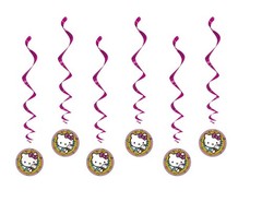 Hello Kitty 26″ Hanging Swirls Decorations 6ct Birthday Party Supplies