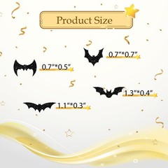 100 PCS Black Glitter Bat Shape Confetti Halloween Party Table Decorations