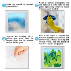 6 Sheets St. Patrick’ s Day Window Clings Window Decal Green Shamrock Clover Reu