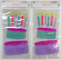 24 Piece Party Décor Pack Gel Clings & Wall Decals Special Occasions & Birthday