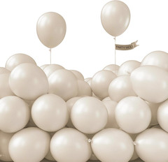 White Sand Balloons 50 Pcs 5 Inch Small Mini Beige Cream Ivory Latex Small Mini