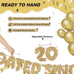 Fulmoon Champagne Gold 13th Birthday Banner