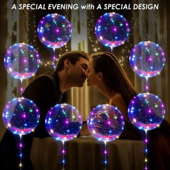 10Pack LED Light Up BoBo Balloons 20 Inch Wedding Birthday Christmas Party Decor