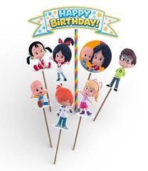 Happy Birthday Cleo & Cuquin Themed Cake Topper