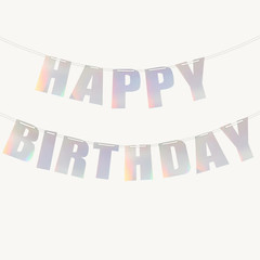 Black Happy Birthday Banner for Birthday Party Decorations Supplies