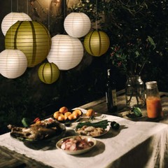 Ultimate 20-Piece Gold Variety Paper Lantern Party Pack – Assorted Sizes of 6″,