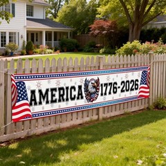 250Th Anniversary Banner, 1776-2026 USA Patriotic Outdoor Sign, 4Th of July Home