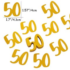 Gold Glitter 50th Birthday Confetti Paper Scatter Anniversary Table Decor