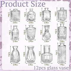 Ferrochef 36 Pcs Artificial Flowers Table Centerpiece Vases Spring Colorful