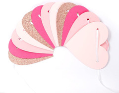 Hot-Pink Rose-Gold Party-Decorations Heart Garland – 40FT Girls Birthday Hanging