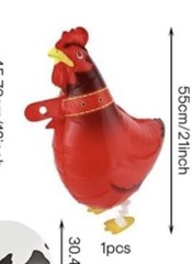 Pack of 3 Walking Farm Animal Balloons ,cow Print,red,cream,blue.Huge 133 PCS.