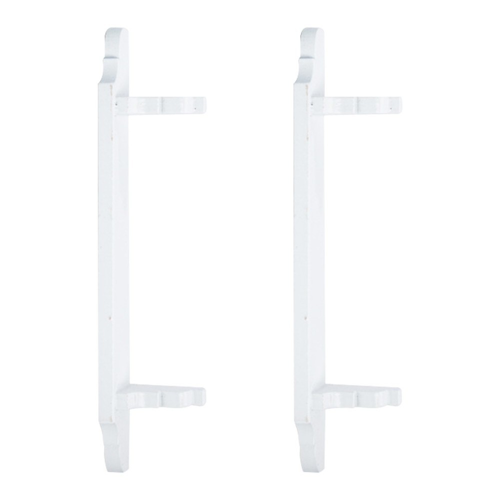 2Pcs Mini House Storage Rack Models White Storage Racks Miniature Furniture