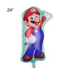 Super Mario Bros Birthday Party Balloons Set Luigi Foil Balloon Red Green