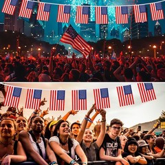 100 Pcs American Flag Banner, 105 Ft USA Flags Bunting Banners for Fourth of …