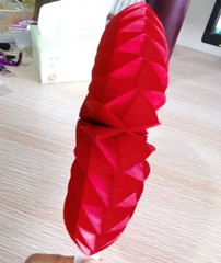 6in 6pc Red Round Tissue Paper Fans – Wedding Birthday Party Decor, Eco-Friendly
