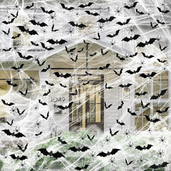 1200 Sqft Halloween Spider Webs and 120Pcs Fake Bats and 50Pcs Fake Spiders Supe